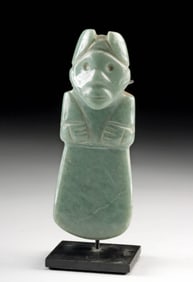 Fine Costa Rican Jadeite Axe God Effigy Pendant