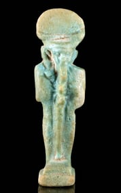 Egyptian Faience Amulet of Khonsu, God of the Moon