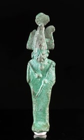 Ancient Egyptian Bronze Osiris Mummiform Statue