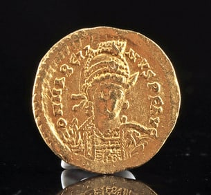 Fine Roman Theodosius II Gold Solidus Coin