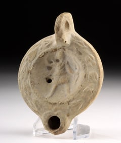 Roman Terracotta Lamp - Goddess Diana w/ Bow & Quiver