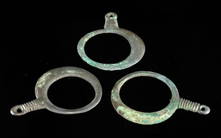 Set of Three Ancient Italic Bronze Razor Blades