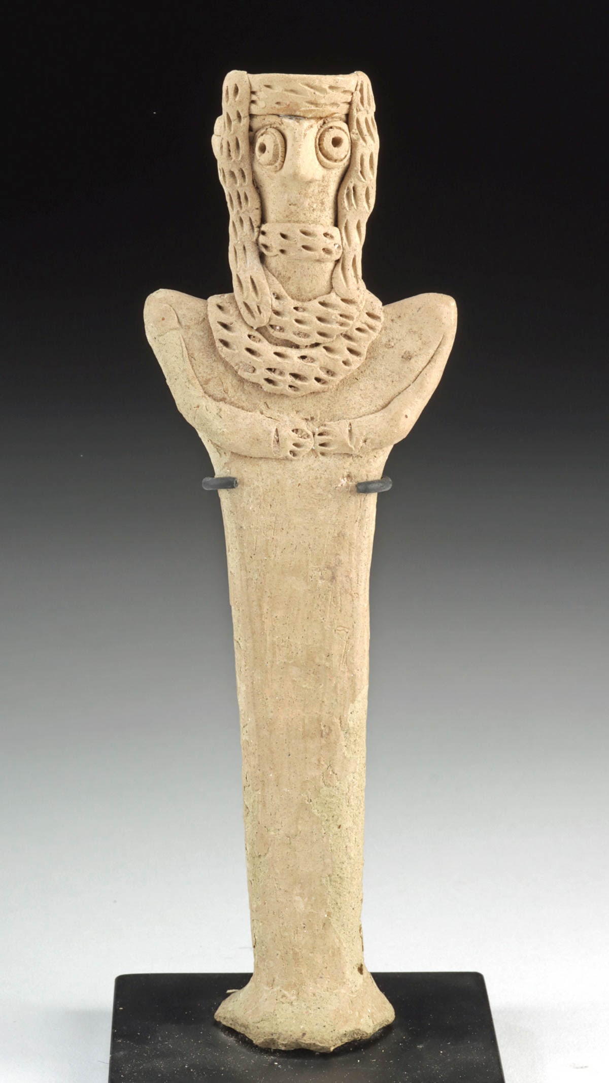 Syro-Hittite Pottery Votive Figure - Goddess Astarte (1 of 3)