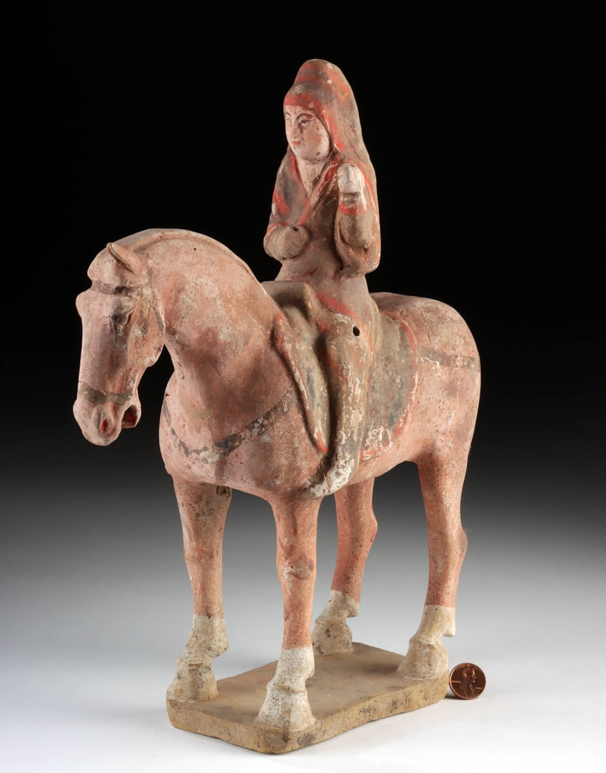 Chinese Han Dynasty Pottery Horse & Rider Mingqi (1 of 4)