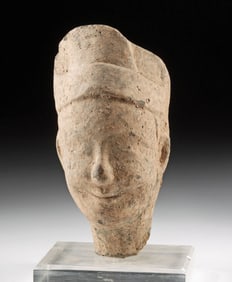 Ancient Chinese Han Dynasty Pottery Figural Head