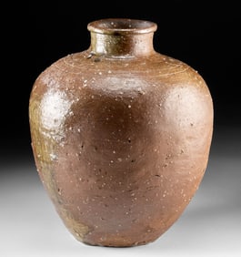17th C. Japanese Shigaraki Ware Pottery Jar