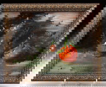 Joe Anna Arnett Painting "Silver Demo with Tangerine"