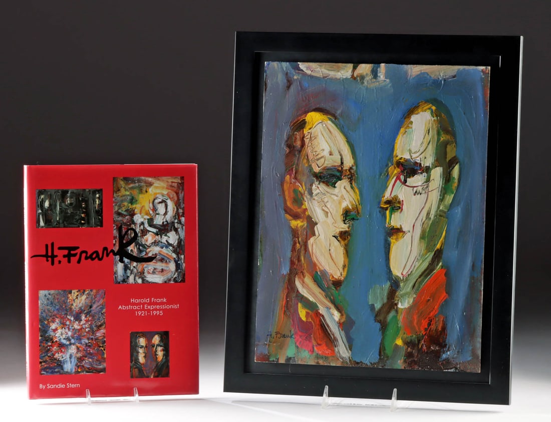 Harold Frank "Dialogue - Blue Background" & Signed Book (1 of 4)