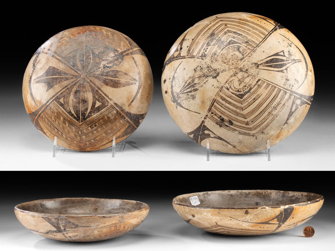 Pre-Columbian Nayarit Chinesco Bowls – Geometric Painted Ware (2) (1 of 3)
