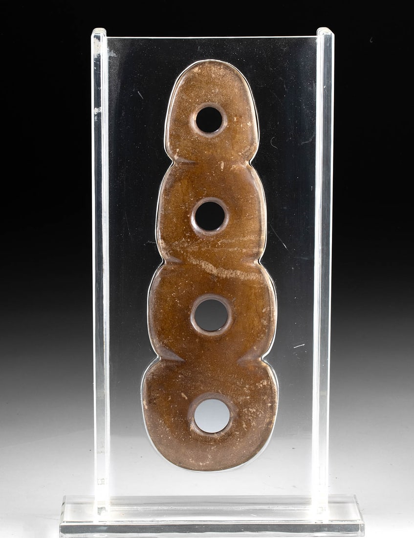 Ancient Chinese Stone Quadruple Bi Disc Pendant (1 of 4)