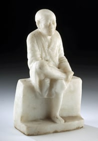 Indian Marble Sculpture Shirdi Sai Baba in Meditative Pose