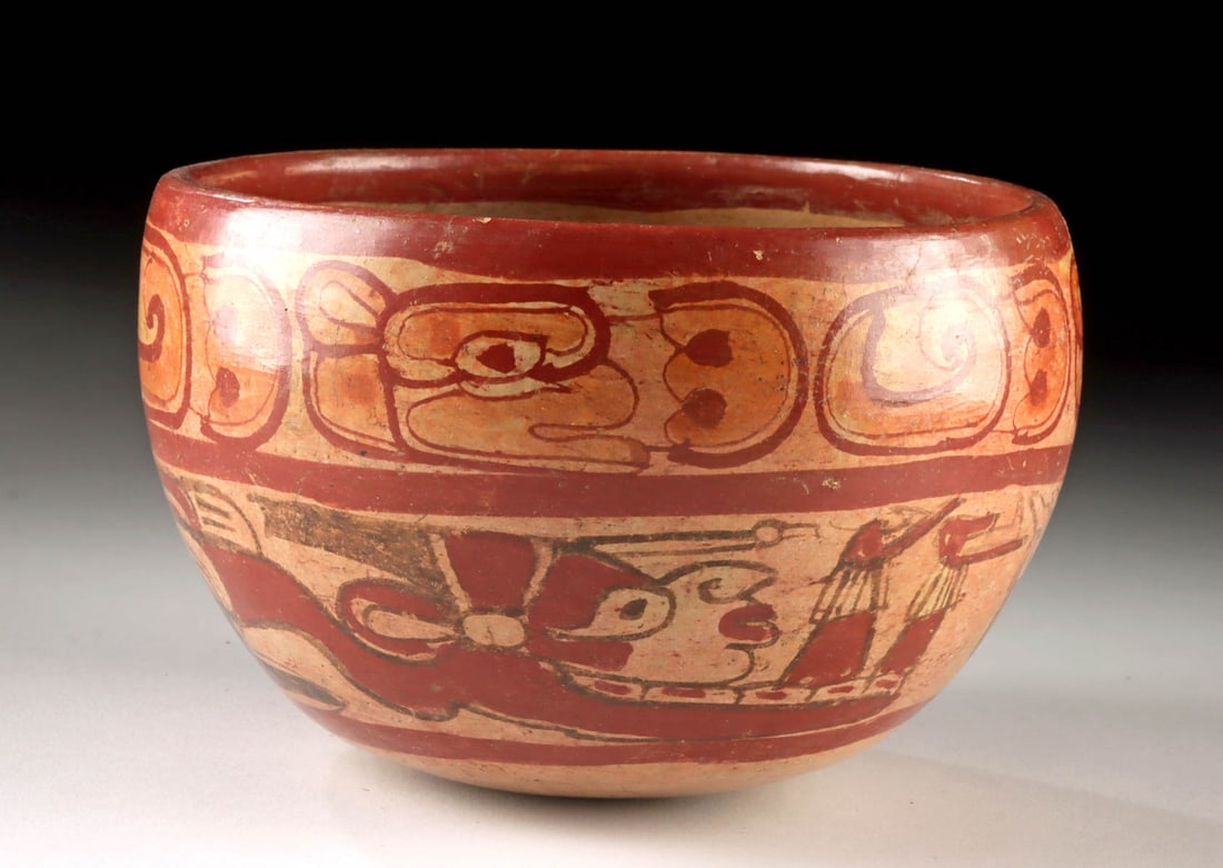 Maya Copador Bowl w/ Hero Twins as Swimmers (1 of 5)