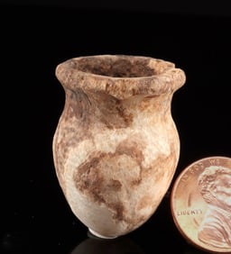 Ancient Greek Miniature Alabaster Perfume Jar