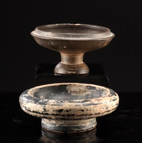 Two Greek Blackware Pottery Vessels