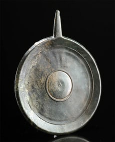 Roman Bronze Mirror with Incised Decoration