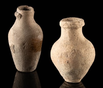 Two Miniature Ancient Roman Terracotta Vessels