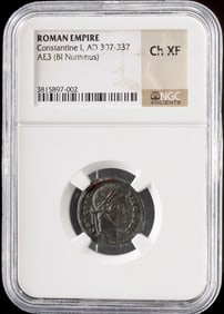 Choice Roman Constantine Bronze Coin, NGC Certified