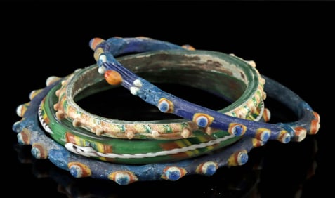 Four Roman to Byzantine Glass Bracelets