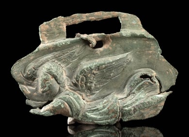 Medieval Bronze Buckle w/ Michael the Archangel