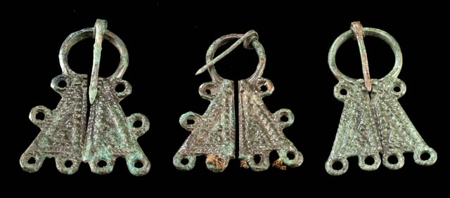 Three Viking / Finno-Ugric Bronze Penannular Brooches