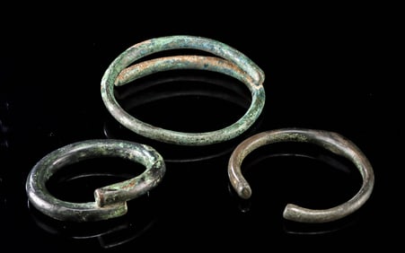 Three Ancient Near Eastern Bronze Bracelets