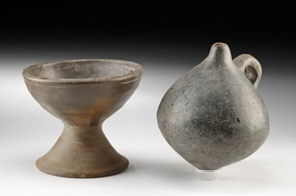 Two Ancient Amlash Ardebil Pottery Vessels