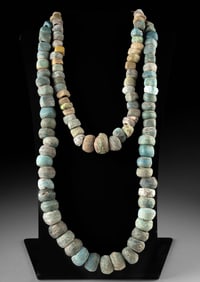 Two Hebron Salt Glass Trade Bead Necklaces