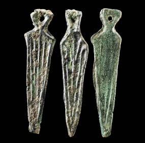 Bronze Age Koban Culture Copper Votive Blade Amulets