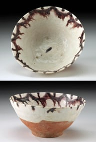 12th C. Seljuk Bamiyan Glazed Pottery Bowl