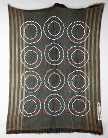 Burmese Naga Warrior Headhunter Shawl w/ Cowrie Shells