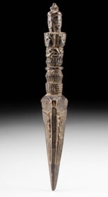 Tibetan Wood Phurba Dagger w/ Faces