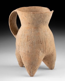 Chinese Neolithic Longshan Pottery Tripodal Gui Jar