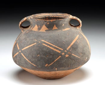 Chinese Neolithic Majiayao Bichrome Pottery Vessel