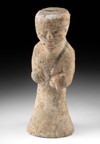 Smiling Chinese Han Pottery Male Tomb Attendant