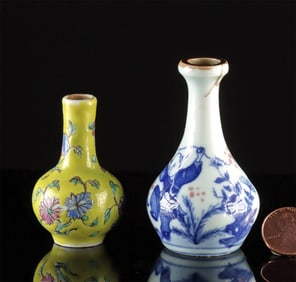 18th C. Qing Dynasty & 20th C. Chinese Bud Vases