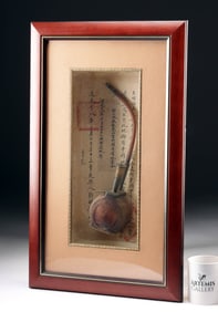 Early Chinese Qing Bamboo Opium / Water Pipe