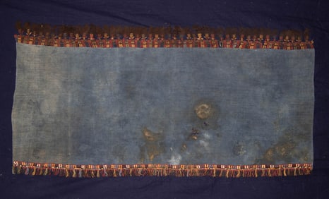 Nazca Woven Cloth with Anthropomorphic Muneca Fringe