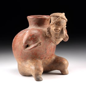 Jalisco Pottery Hunchback Figural Vessel