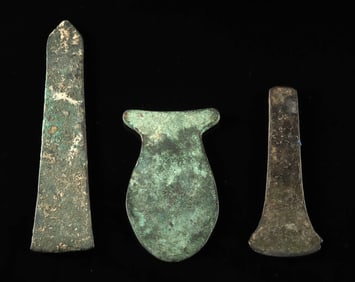 Group of 3 Chimu & Mixtec Copper Tools