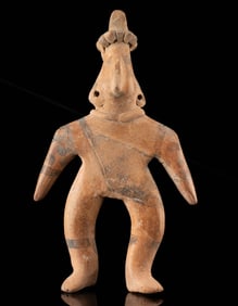 Colima Painted Pottery Gingerbread Flat Figure