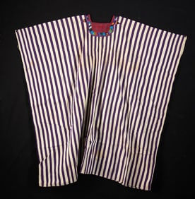 Central American Cotton Huipil Poncho w/ Embroidery