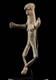 Brass Nude Woman Figure, Possibly Senufo Culture