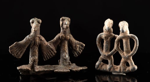 Early African Senufo Lead & Bronze Ancestor Amulets