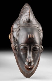 Fine African Baule Wood Mblo Dance Mask