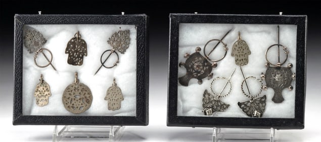 Amazing Tunisian Silver Jewelry Collection, 11 pcs