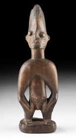 Early 20th C. African Yoruba Oyo Wood Ibeji Twin Figure