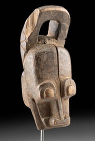 Rare African Baule Wood Bush Cow Miniature Maskette