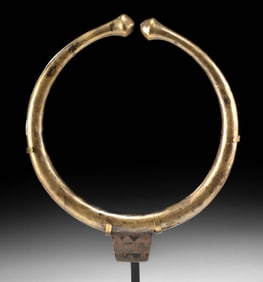 Heavy Early 20th C. Congo Mbosi / Teke Brass Necklace