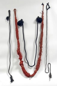 4 Moroccan Berber Silk Cord & Tassel Sash Belts