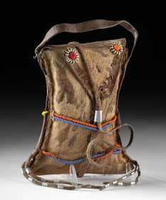 East African Maasai Beaded Leather Pouch